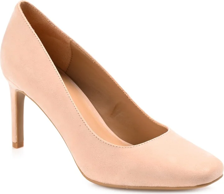 Womens Monalee Square Toe Mid Heel Pumps