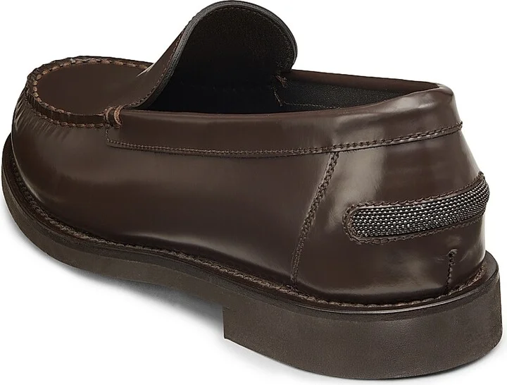 Women's Monili-Detailed Leather Loafers - Dark Brown - Size 6 - Image 3