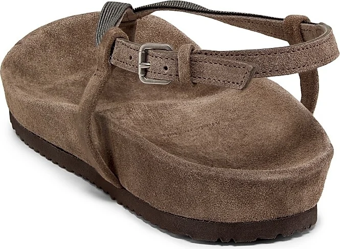 Women's Monili Strappy Leather Sandals - Grey Brown - Size 6.5 - Image 3