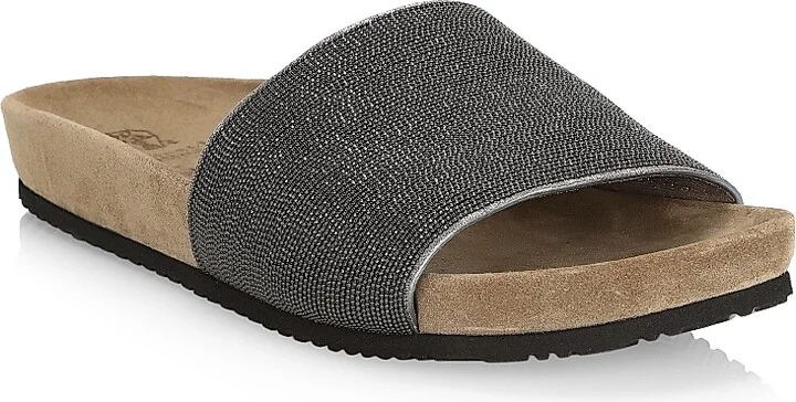 Women's Monili Suede Slides - Rose Gold - Size 7 Sandals - Image 2