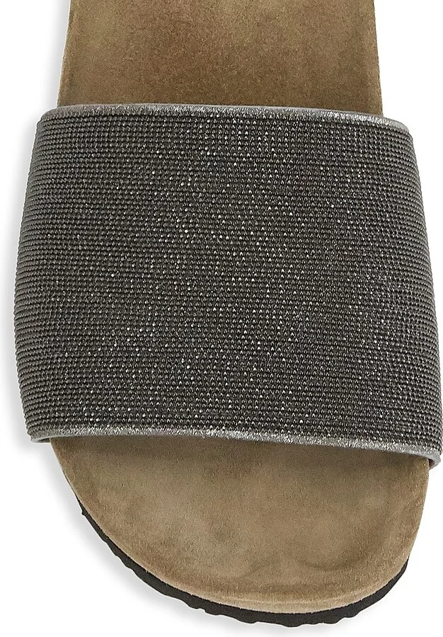 Women's Monili Suede Slides - Rose Gold - Size 7 Sandals - Image 4
