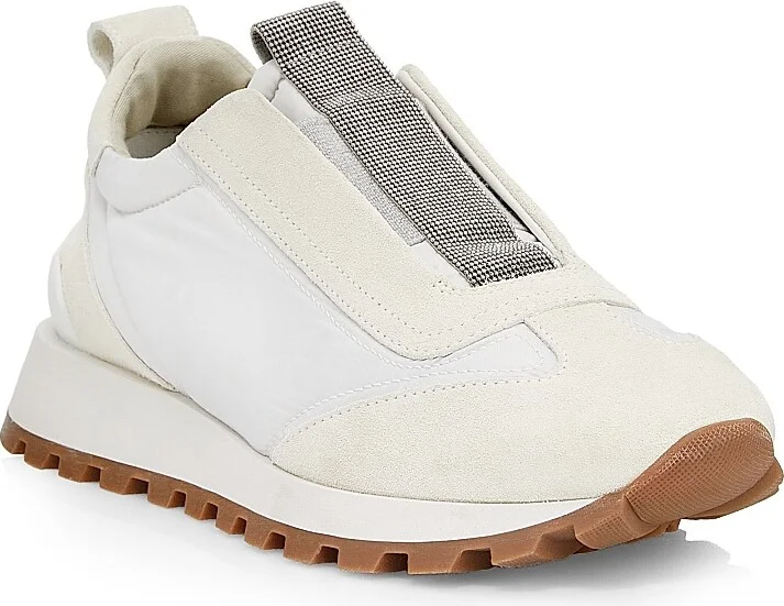 Women's Monili-Trim Platform Lug-Sole Sneakers - White - Size 7.5 - Image 2