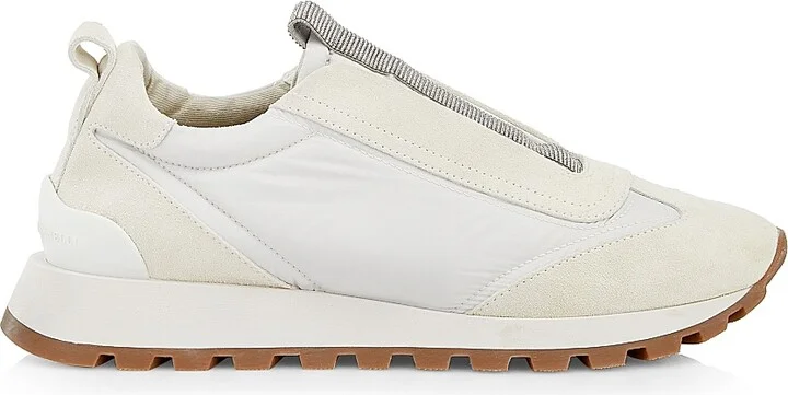 Women's Monili-Trim Platform Lug-Sole Sneakers - White - Size 7.5