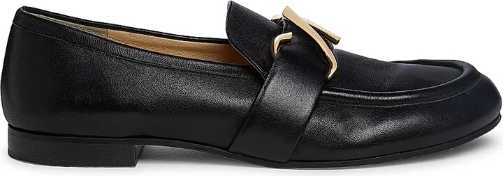 Women's Monogram Leather Loafers - Black - Size 7