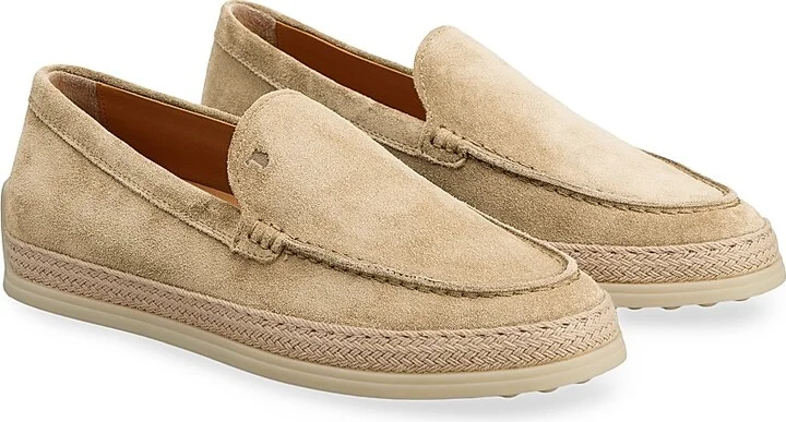 Women's Monogrammed Suede Slipper Loafers - Naturale Chiaro - Size 5 - Image 2