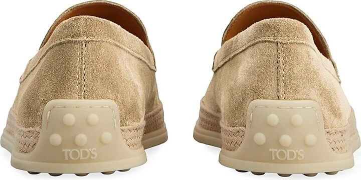Women's Monogrammed Suede Slipper Loafers - Naturale Chiaro - Size 5 - Image 3