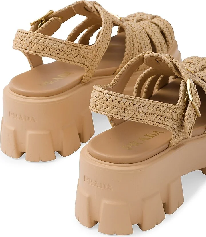 Women's Monolith Crochet Cage Sandals - Black - Size 5 - Image 10