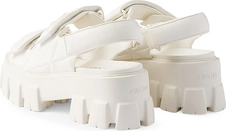 Women's Monolith Nappa Leather Sandals - Sand Beige - Size 6 - Image 6