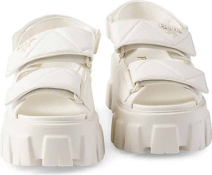 Women's Monolith Nappa Leather Sandals - Sand Beige - Size 6 - Image 7