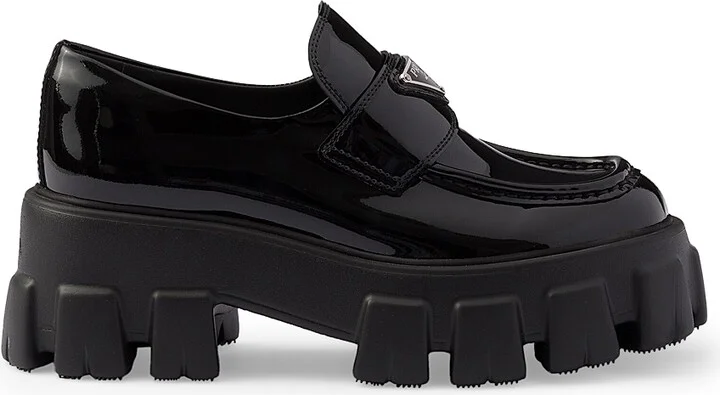 Women's Monolith Patent Leather Loafers - Black - Size 9
