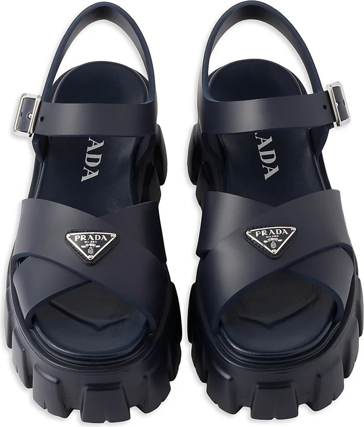 Women's Monolith Rubber Sandals - Blue - Size 9 - Image 2