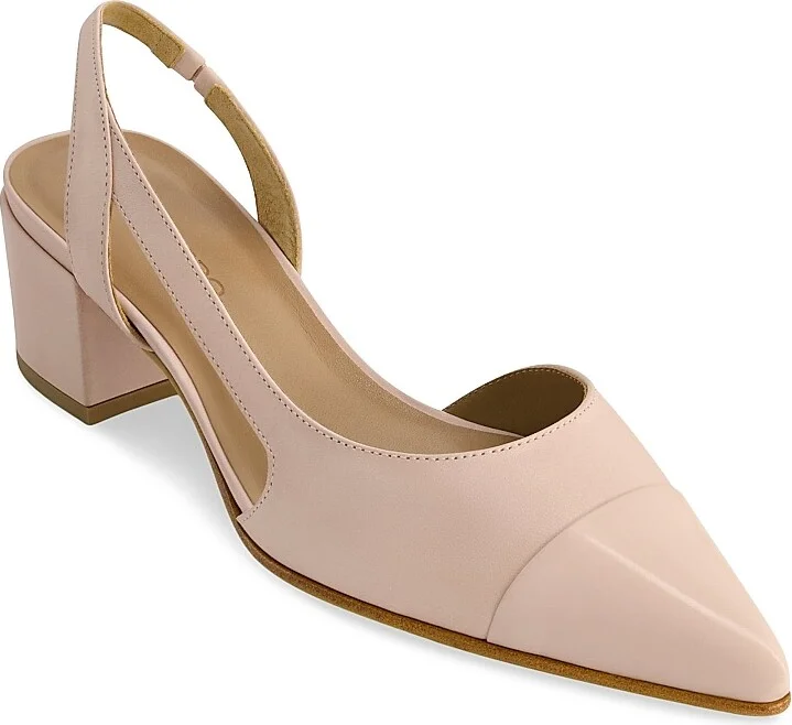 Women's Monroe Leather Slingback Pumps - Cipria - Size 7.5 - Image 2