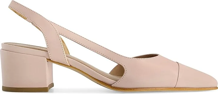 Women's Monroe Leather Slingback Pumps - Cipria - Size 7.5