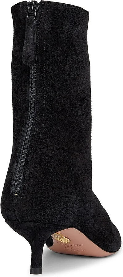 Women's Montmartre 50MM Suede Booties - Black - Size 7 - Image 3