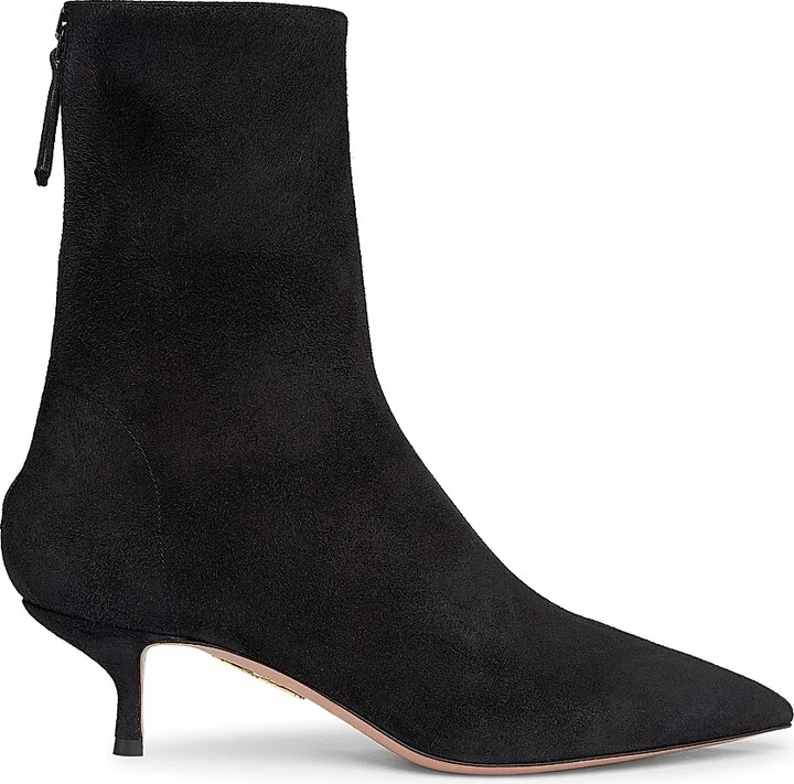 Women's Montmartre 50MM Suede Booties - Black - Size 7