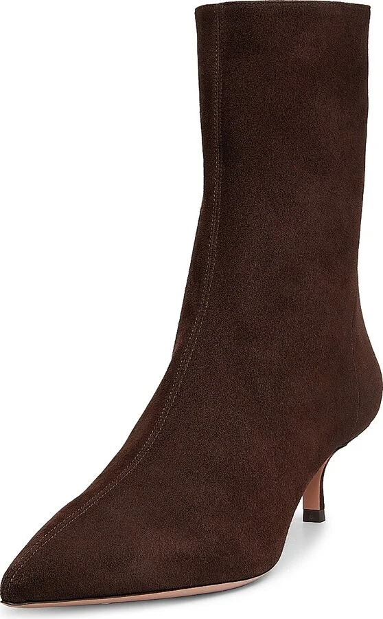 Women's Montmartre 50MM Suede Booties - Espresso - Size 6 - Image 2