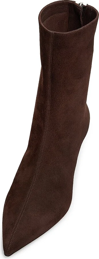 Women's Montmartre 50MM Suede Booties - Espresso - Size 6 - Image 4