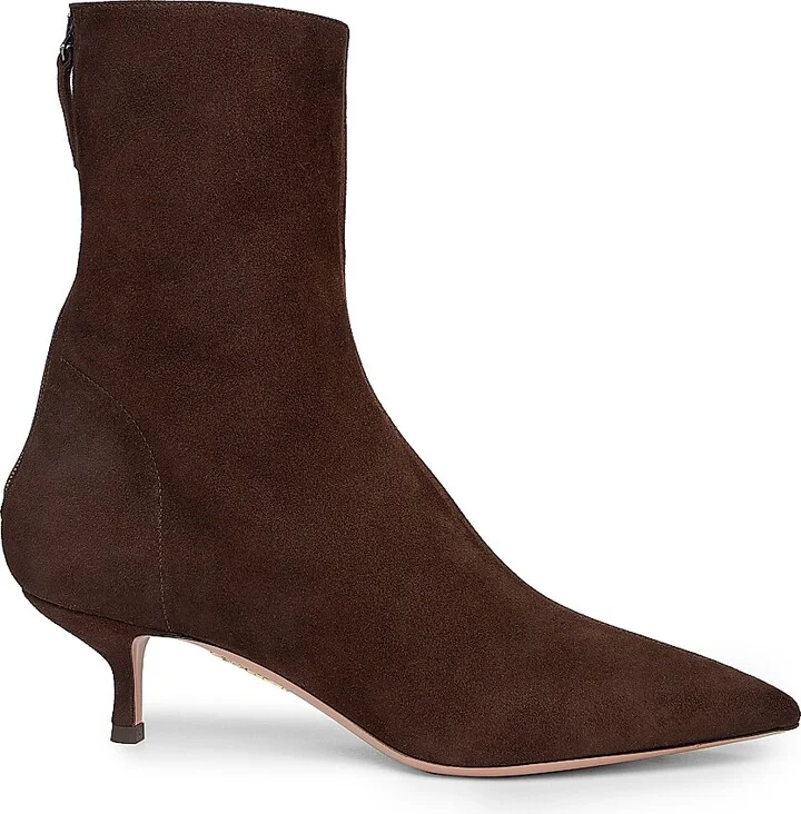 Women's Montmartre 50MM Suede Booties - Espresso - Size 6