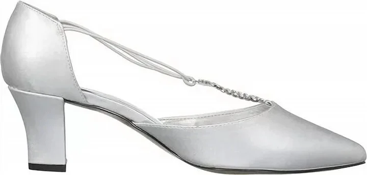 Women's Moonlight Evening Pumps In Silver Satin
