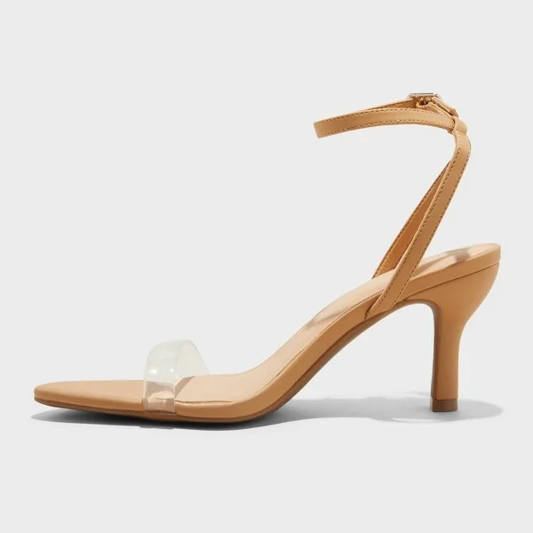 Women's Morrigan Single Band Ankle Strap Heels - A New Day™ : Stiletto, Open Toe, Adjustable Buckle, Textured Outsole - Image 2