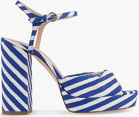 Womens Mul-Blue Rosa Fabric Platform Sandals Eur 42/ 9 Uk Women