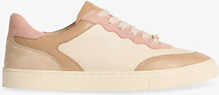 Womens Mul-Brown Runner Colour-Block Low-Top Leather Trainers Eur 37 / 4 Uk Women
