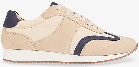 Womens Mul-Navy/Cream Sport Runner Suede and Nylon Low-Top Trainers Eur 36 / 3 Uk Women