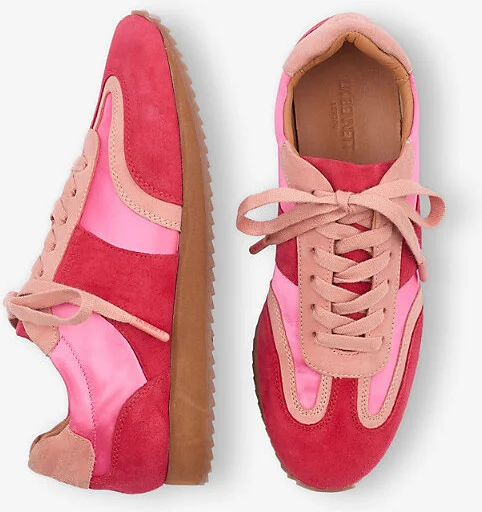 Womens Mul-Pink Sport Suede and Textile Low-Top Trainers Eur 38/5 Uk Women - Image 2