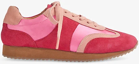 Womens Mul-Pink Sport Suede and Textile Low-Top Trainers Eur 38/5 Uk Women