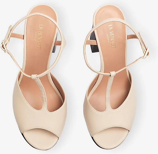 Womens Mul-White Lorna Leather Platform Sandals Eur 42/ 9 Uk Women - Image 2