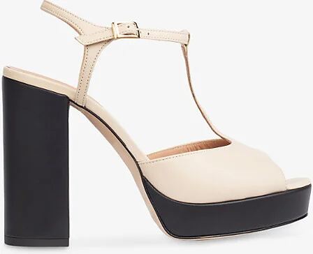 Womens Mul-White Lorna Leather Platform Sandals Eur 42/ 9 Uk Women