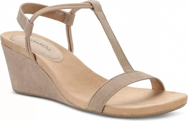 Women's Mulanf Wedge Heel Slingback Sandals In Taupe