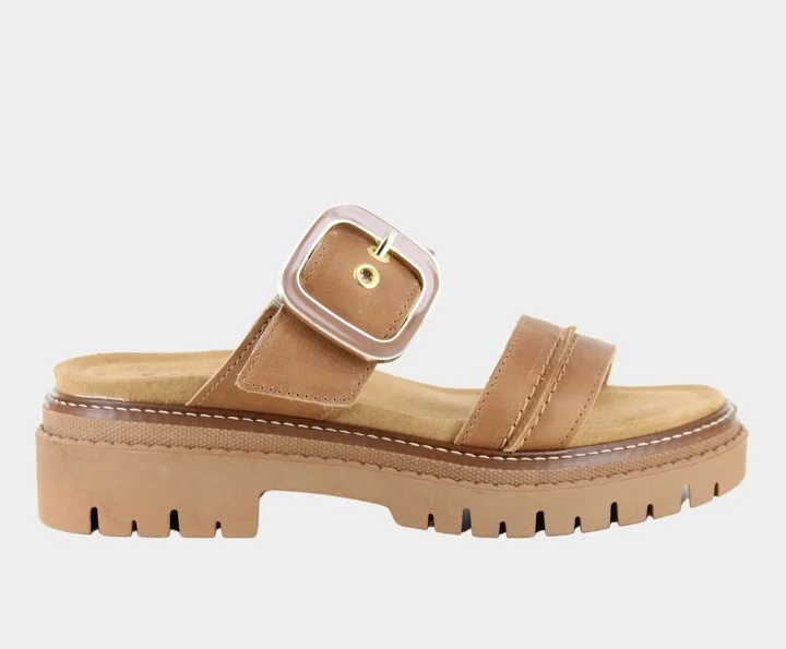 Women's Mulberry Sandal In Latte Brown