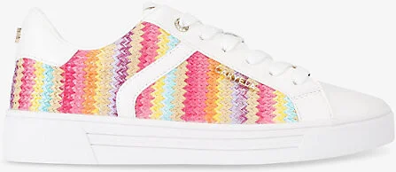 Womens Mult/Other Daze Stripe Faux-Leather Low-Top Trainers Eur 40 / 7 Uk Women