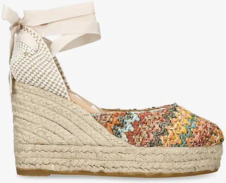 Womens Mult/Other La Havana Raffia and Jute Espadrille Wedges Eur 40 / 7 Uk Women