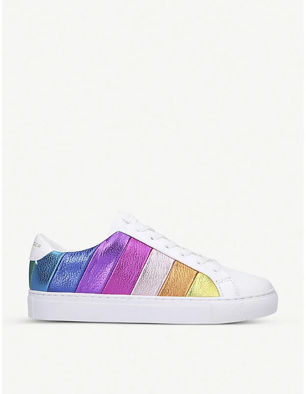 Womens Mult/Other Lane Metallic-Stripe Leather Trainers Eur 39 / 6 Uk Women