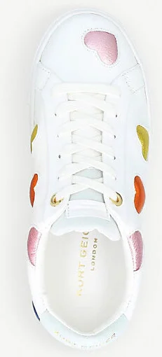 Womens Mult/Other Lio Metallic Hearts Leather Trainers Eur 36 / 3 Uk Women - Image 2
