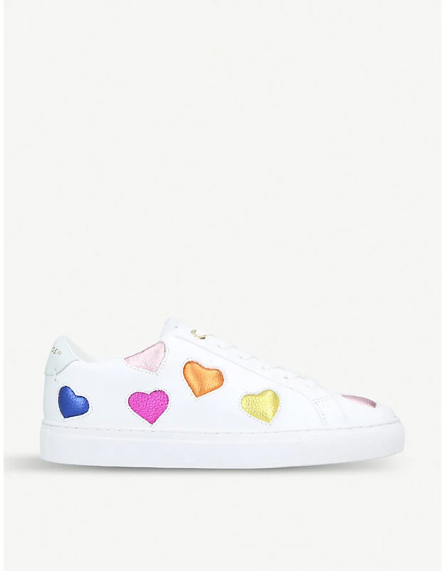 Womens Mult/Other Lio Metallic Hearts Leather Trainers Eur 36 / 3 Uk Women