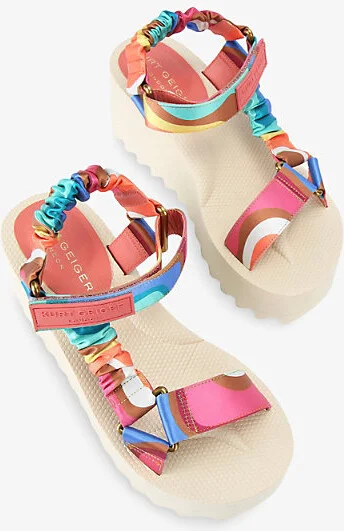 Womens Mult/Other Orion Platform Woven Sandals Eur 42/ 9 Uk Women - Image 2
