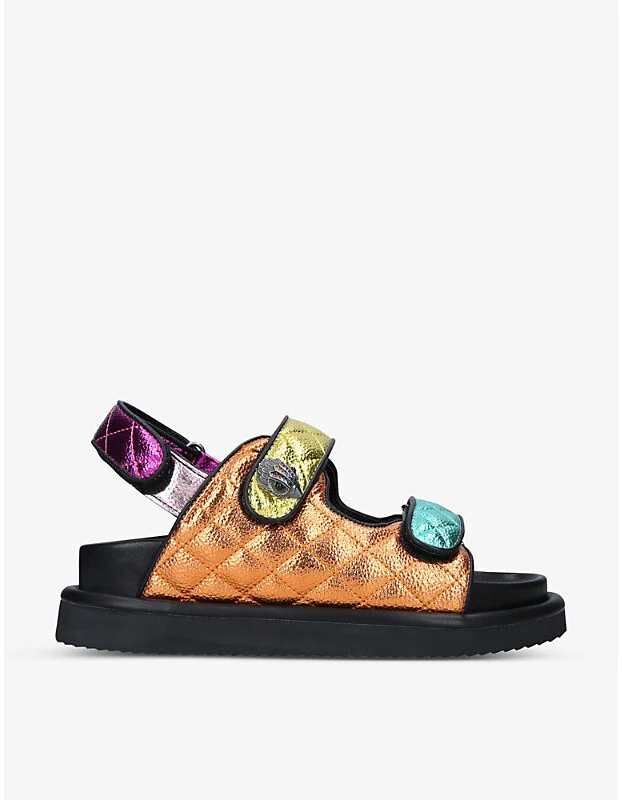 Womens Mult/Other Orson Quilted Metallic-Woven Sandals Eur 40 / 7 Uk Women