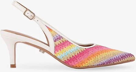 Womens Mult/Other Positano Striped Woven Heels Eur 41 / 8 Uk Women