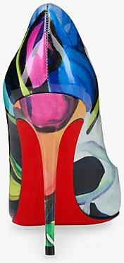 Womens Multi Hot Chick 100 Patent-Leather Courts Eur 42/ 9 Uk Women - Image 2