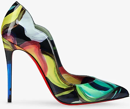 Womens Multi Hot Chick 100 Patent-Leather Courts Eur 42/ 9 Uk Women
