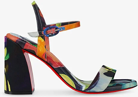 Womens Multi Miss Jane 85 Satin Heeled Sandals Eur 40 / 7 Uk Women