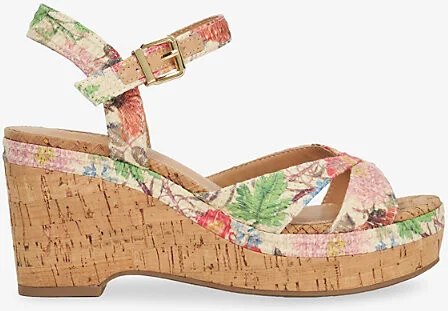 Womens Multi Raffia Kelulu Raffia Wedge Sandals Eur 37 / 4 Uk Women