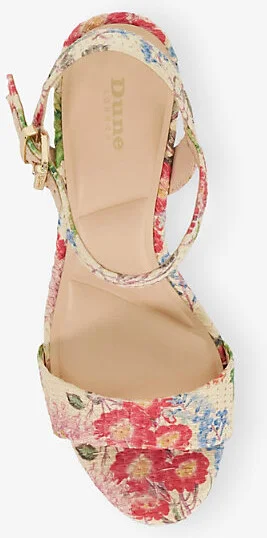 Womens Multi Raffia Monotone Raffia Platform Sandals Eur 41 / 8 Uk Women - Image 2