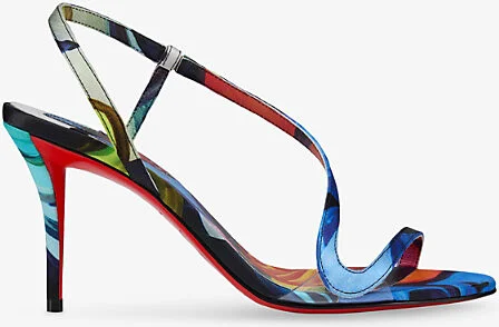 Womens Multi Rosa Z 80 Satin Heeled Sandals Eur 37 / 4 Uk Women