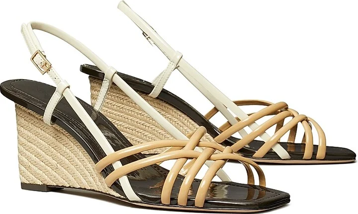 Women's Multi Strap 75MM Wedge Sandals - Cantucci Light Cream - Size 10 - Image 2