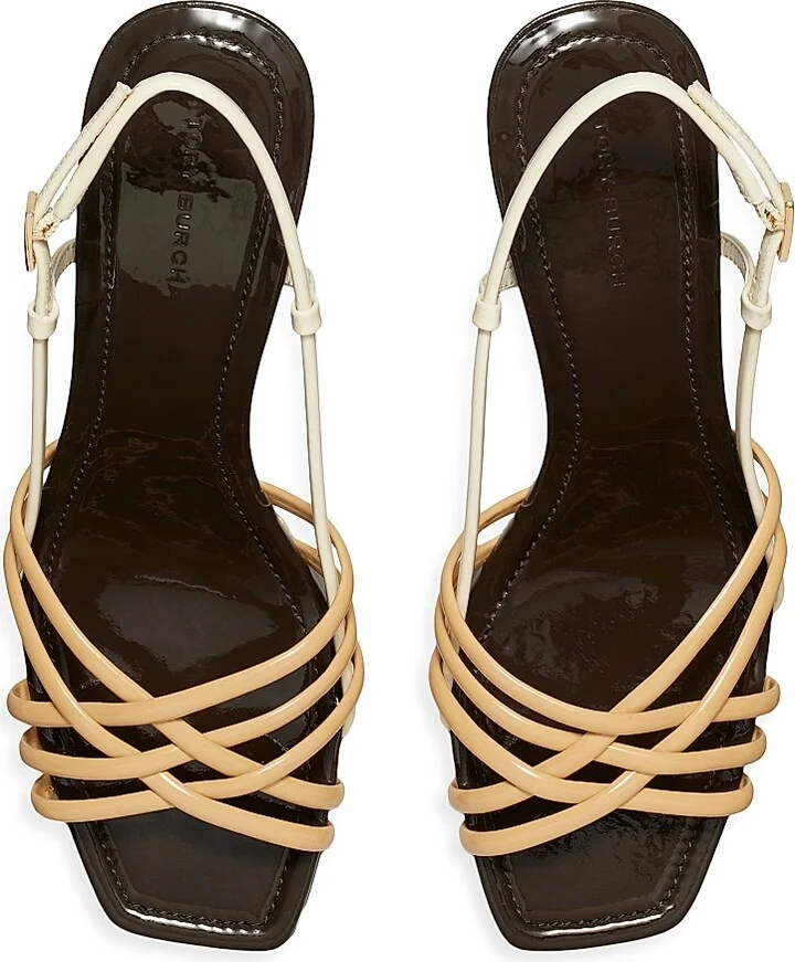 Women's Multi Strap 75MM Wedge Sandals - Cantucci Light Cream - Size 10 - Image 3