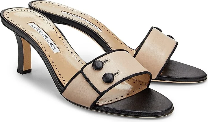 Women's Muluka Leather Sandals - Medium Blue Black - Size 10 - Image 6